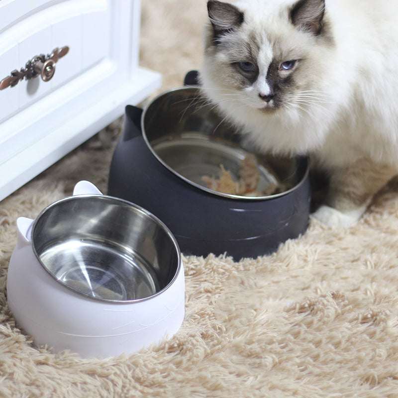 Plastic Steel Cat Head Bowl - Catloaf.co